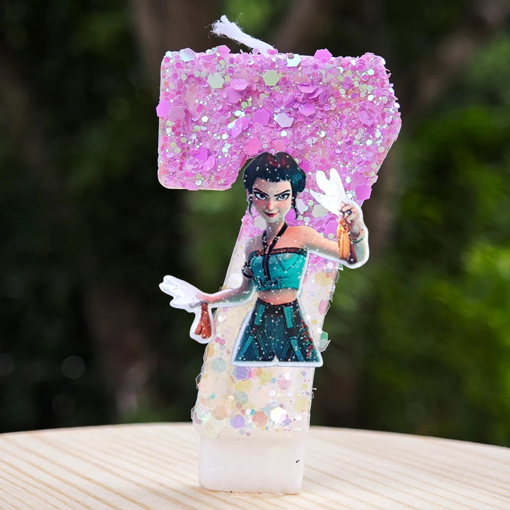 New Kpop Demon Hunters Theme Candle Number 0-9 Birthday Party Cake Decoration Cartoon Baby Shower Supplies Kids Gifts