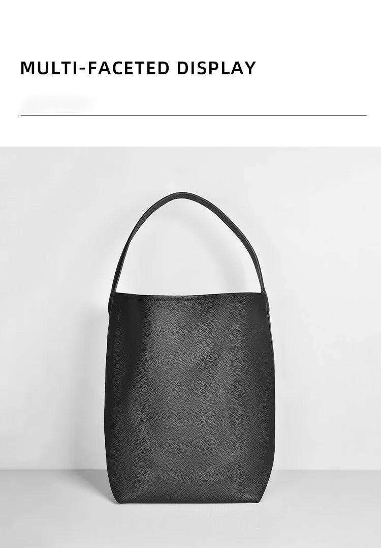 MENDY Bucket Bag Large Women's Bag Tote Bag Shoulder Bag Luxury Designer Genuine Leather Handbag Japanese Popular Bag Soft Row