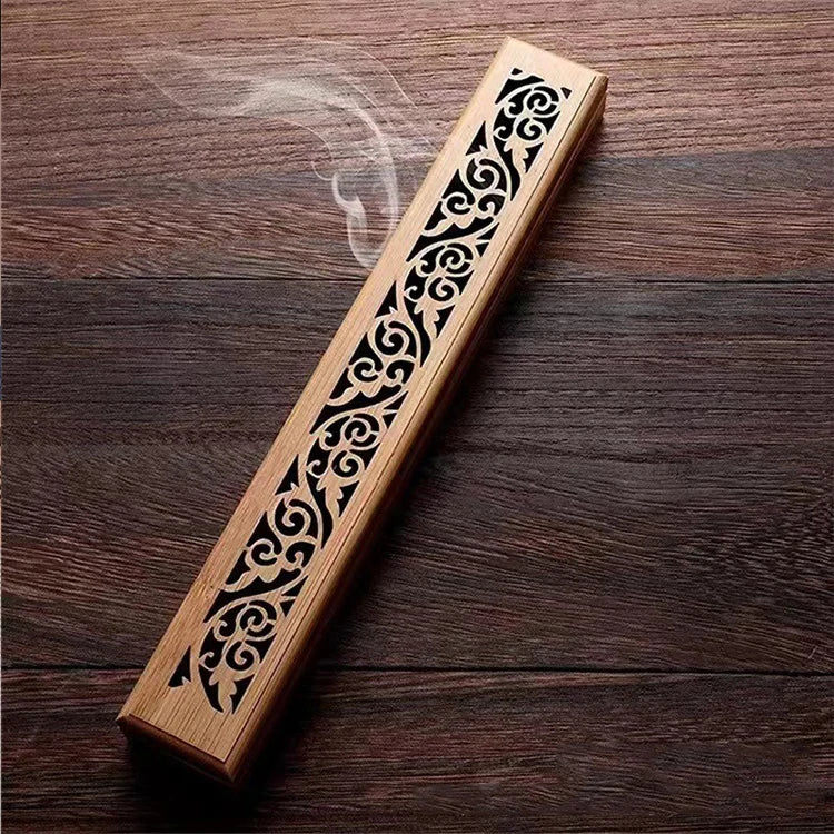 1PCS Natural Bamboo Board incense support rods stick stand box sahumerios holder Japanese Style Bamboo Incense Ash Catcher xx004
