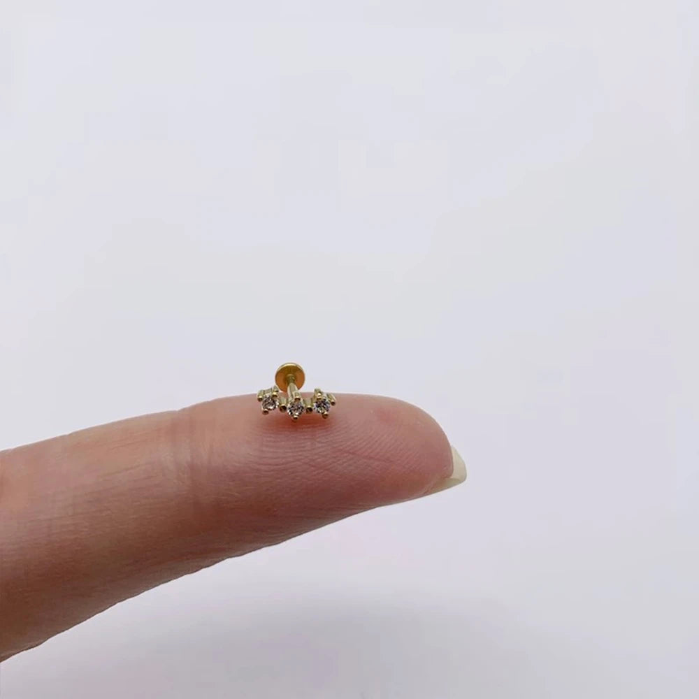 CANNER 1PC 925 Sterling Silver Smooth Love Butterfly Back Stud Earrings For Women Ins 18K Gold Plated Heart-Shape Earrings Gift