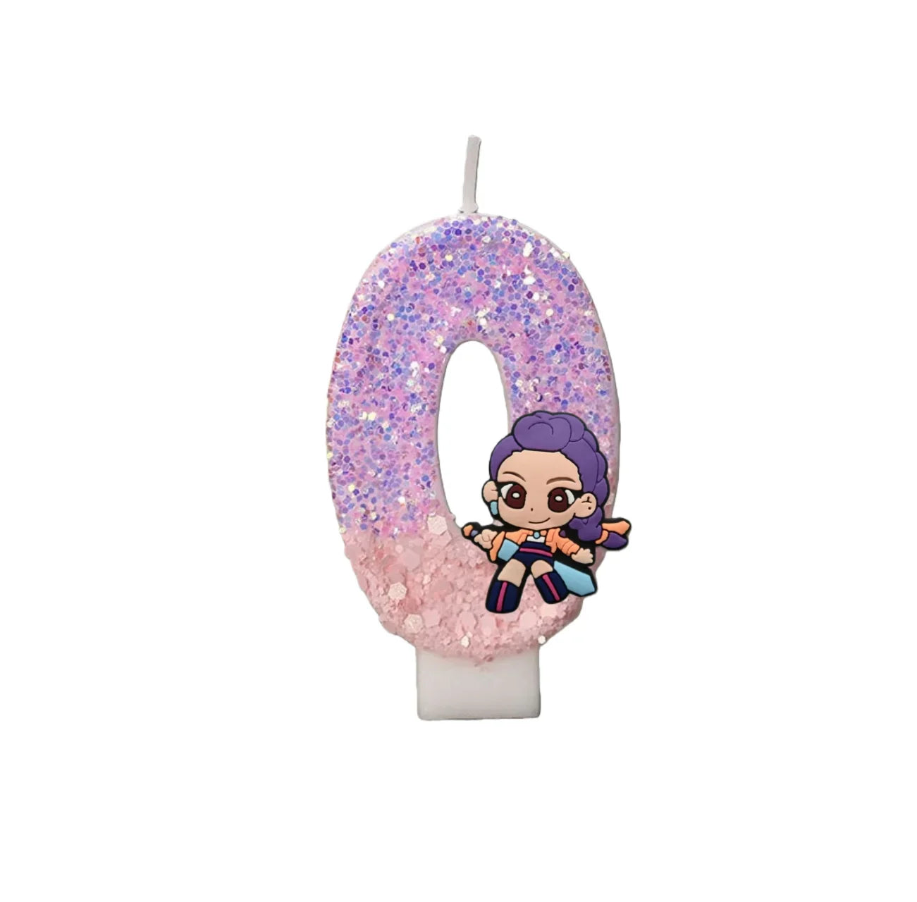 Cartoon Cute Girl Group Hunters Digital Candle Number 0-9 Kids Birthday Cake Decoration Supplies Party Accessories Supplies