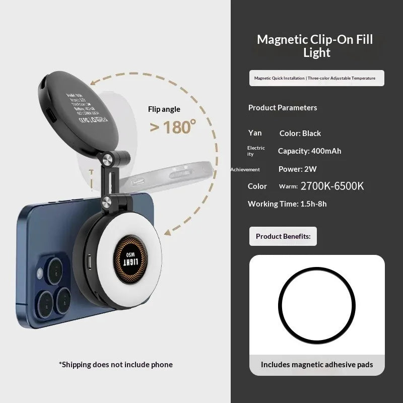 Mobile Phone Tablet Magnetic Fill Light, Portable Handheld Lighting