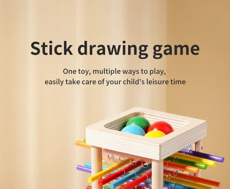 Funny Wooden Stick Drawing Game Parent Child Interactive Stick Balance Board Game Two Person Battle Game for Party Entertainment