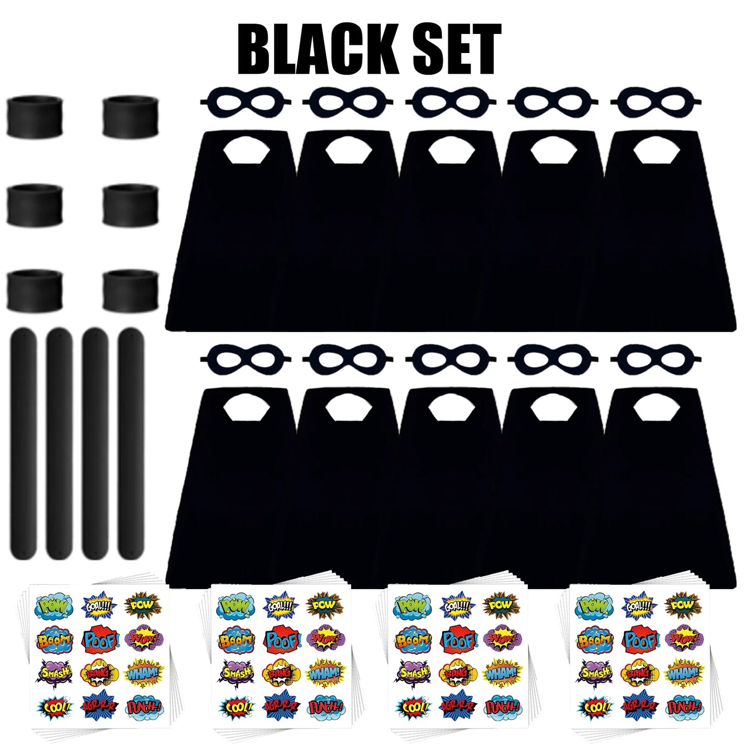 6-48PCS Superhero Capes and Masks for Boys Girls Birthday Party Favor Kids Role Playing Halloween Costumes SuperHero Party Favor