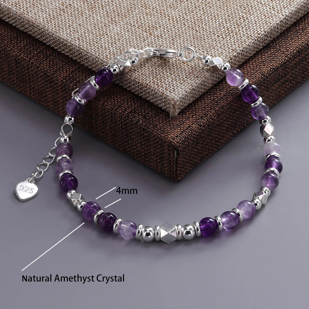 VENTFILLE 925 Sterling Silver Line Extremely fine Bracelet for Women Love Haert Bead Korean Ins Sweet Jewelry Gift Dropshipping