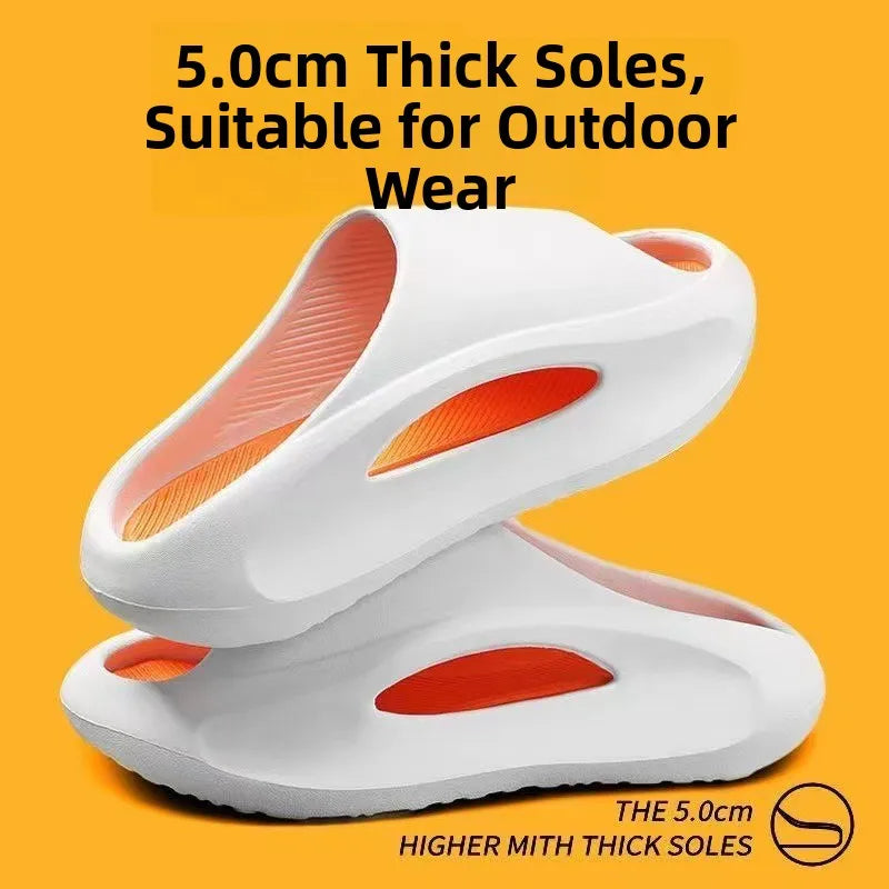 Men's Outdoor Sports Slippers Summer 2026 New Indoor Home Outdoor Wear Thick Bottom Anti-slip EVA Beach Shoes Casual Flat Heel