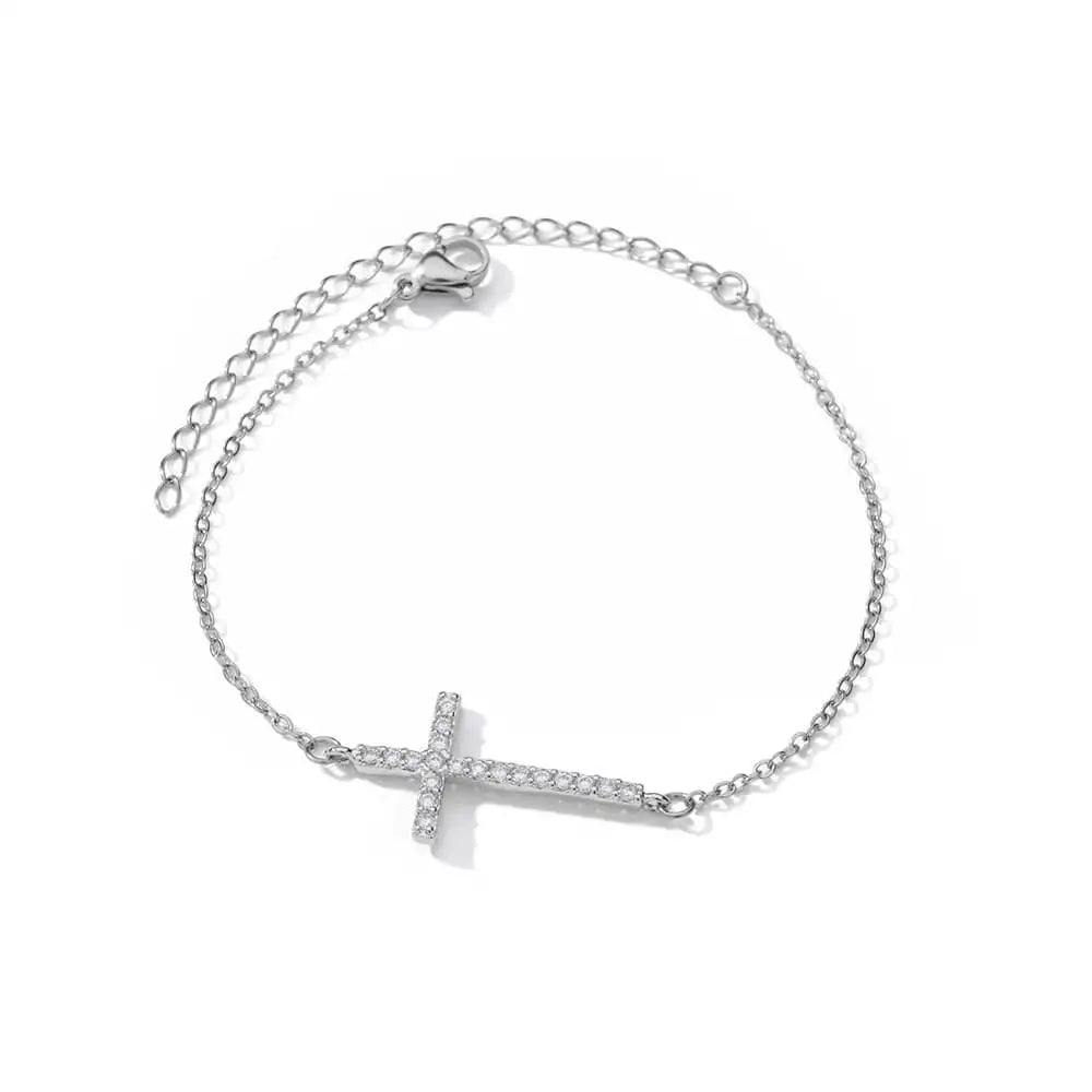Elegant Zircon Flowers Bracelet For Women Girls Charm Gold Color Stainless Steel Plant Bracelets Luxury Designer Jewelry Gifts