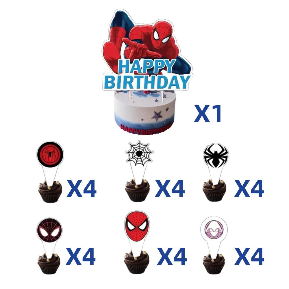 Spider Man Birthday Party Decor Paper Cups Plates Tablecloth For Kids Boy Spiderman Baby Shower Party Decorations Party Supplies