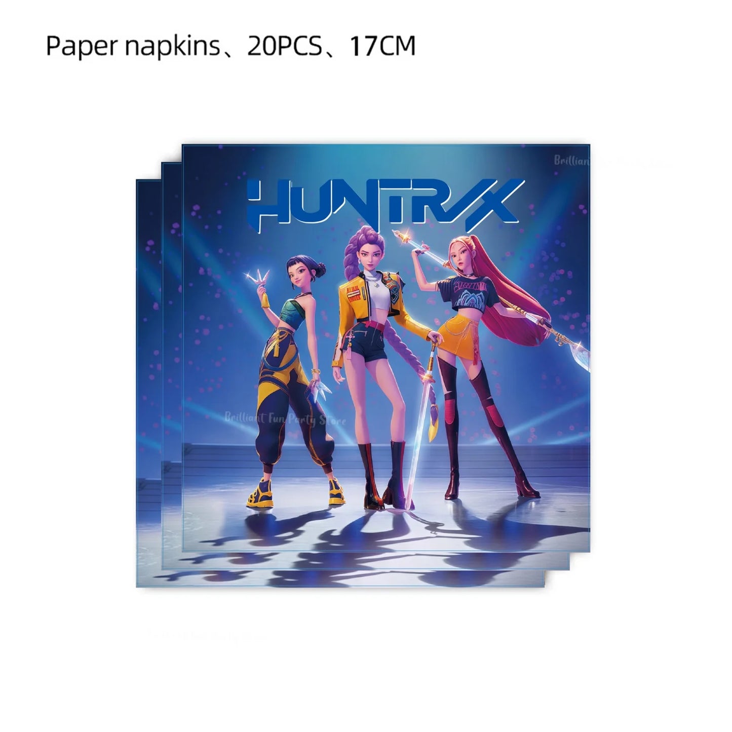 KPop Demon Hunters Birthday Decoration Disposable Party Tableware Paper Plates Napkins Cups Tablecloth Gift Bag Event Supplies