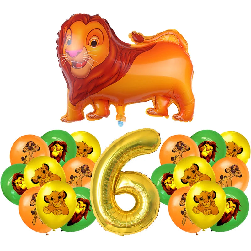 Disney The Lion King Birthday Party Decoration New Plates Cups Napinks Tablecloth King Lion Birthday Balloon Party Favor Balloon
