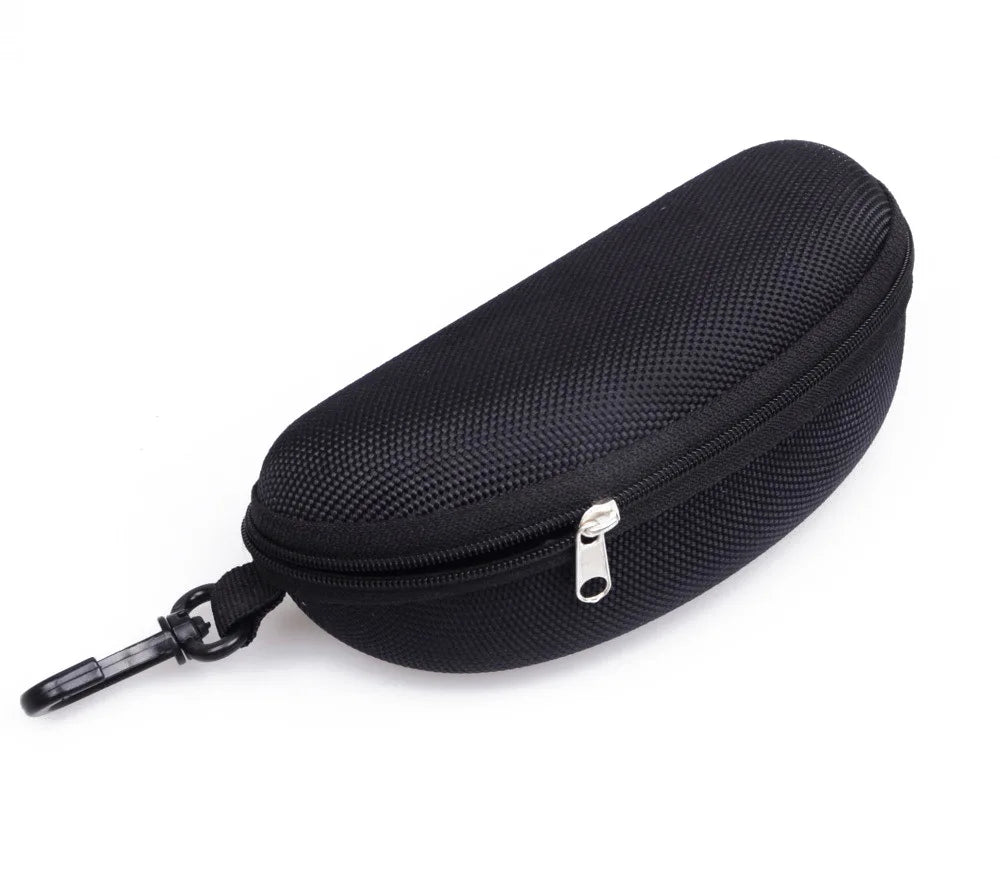 Portable EVA Glasses Case with Carabiner Hook Colorful Sunglasses Hard Case Zipper Eyeglasses Protector Box Holder New 2024