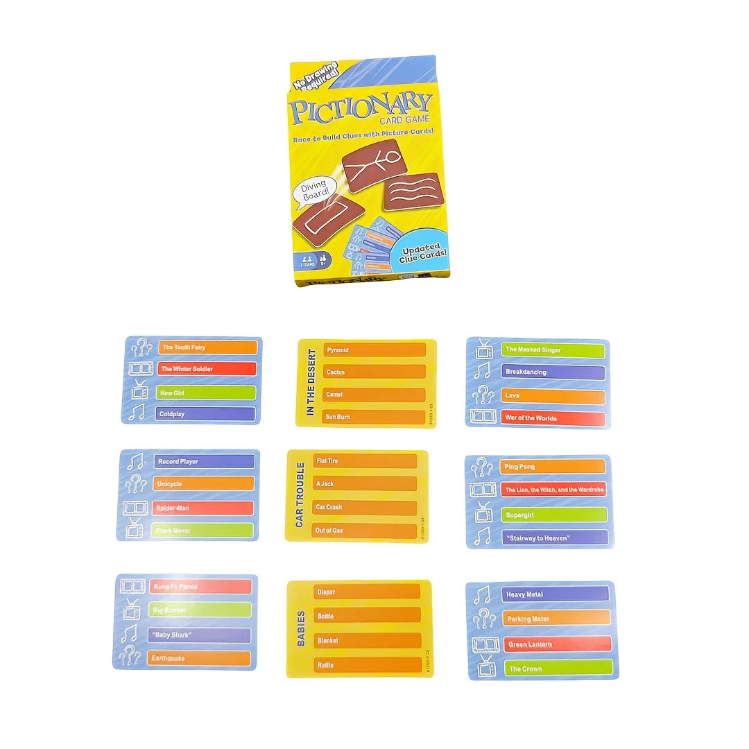 Pictionary, Card Game, Board Game, Suitable as a Gift (Colors May Vary Slightly)