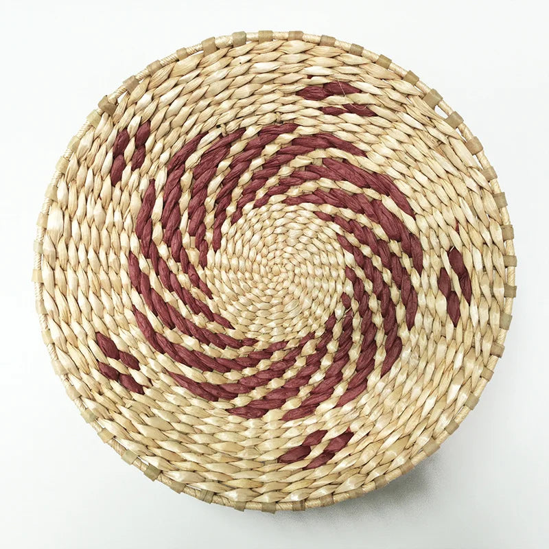Bohemian style straw wall decoration, background wall decoration, sofa bedside handwoven hanging decoration