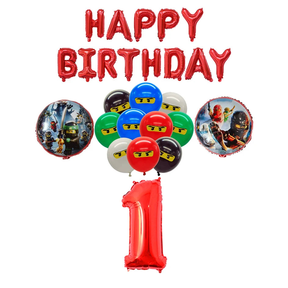 Ninja Birthday Party Decorations New Paper Tableware Plates Cups Napkins Tablecloth Background Balloon Supplies Deco For Kid Boy