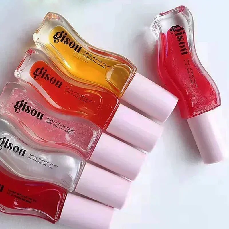 Gisou Moisturizing Lip Balm Original Lip Oil Care Lip Benetitnt for Lips Plumping Exfoliating New Color RASPBERRY SWIR Gloss