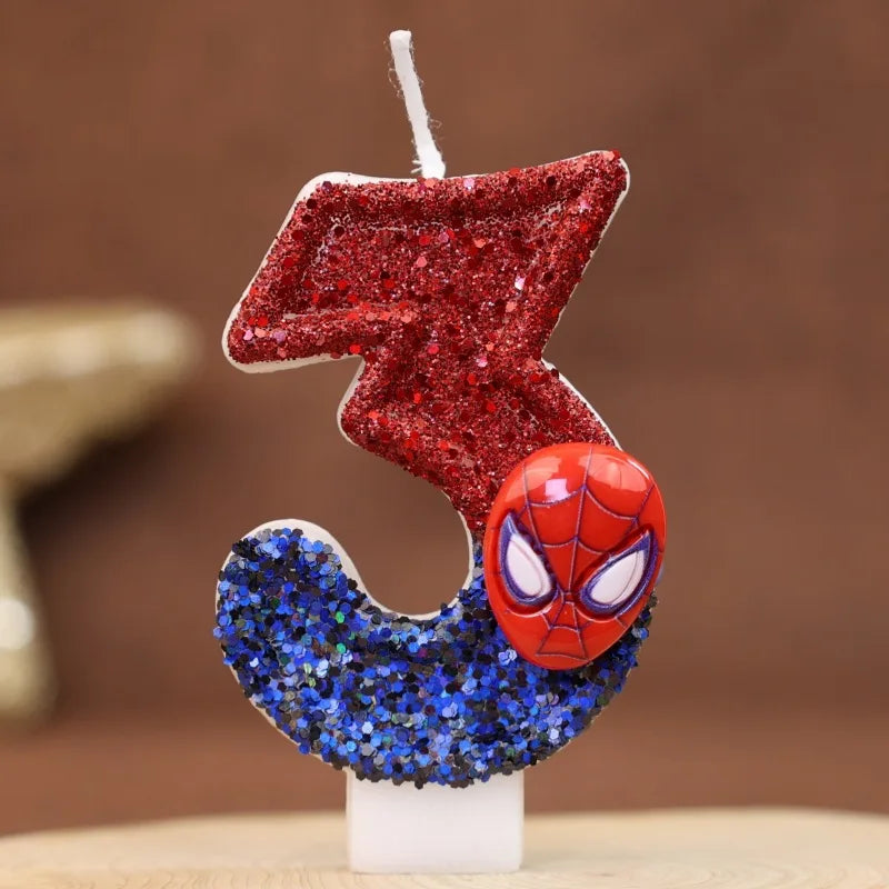 Spiderman digital birthday candle cake party decoration birthday candle DIY