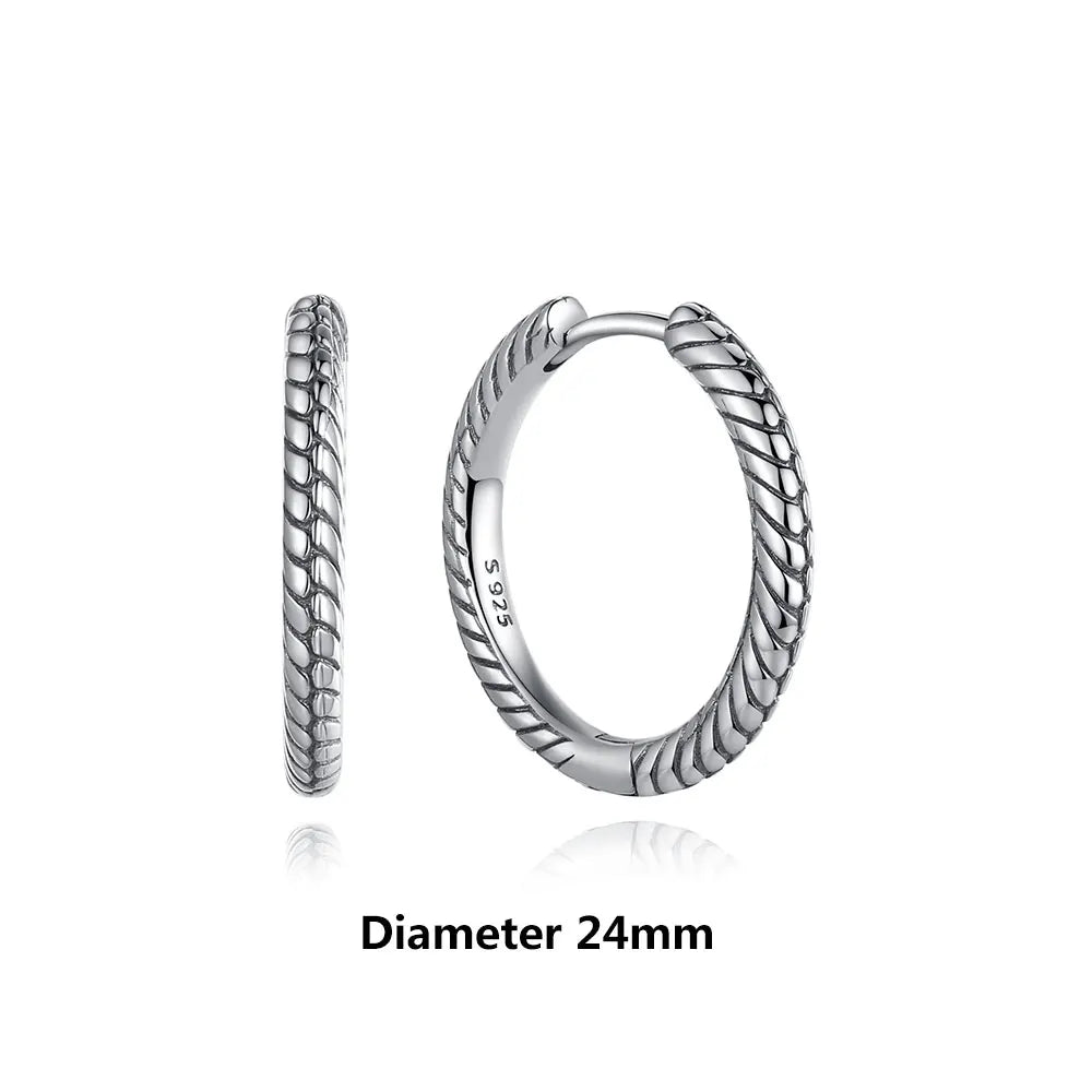 New 2025 Original 925 Sterling Silver Earrings For Women Piercing Hoop Love Heart Earings Rose Gold Wedding Gift Luxury Jewelry