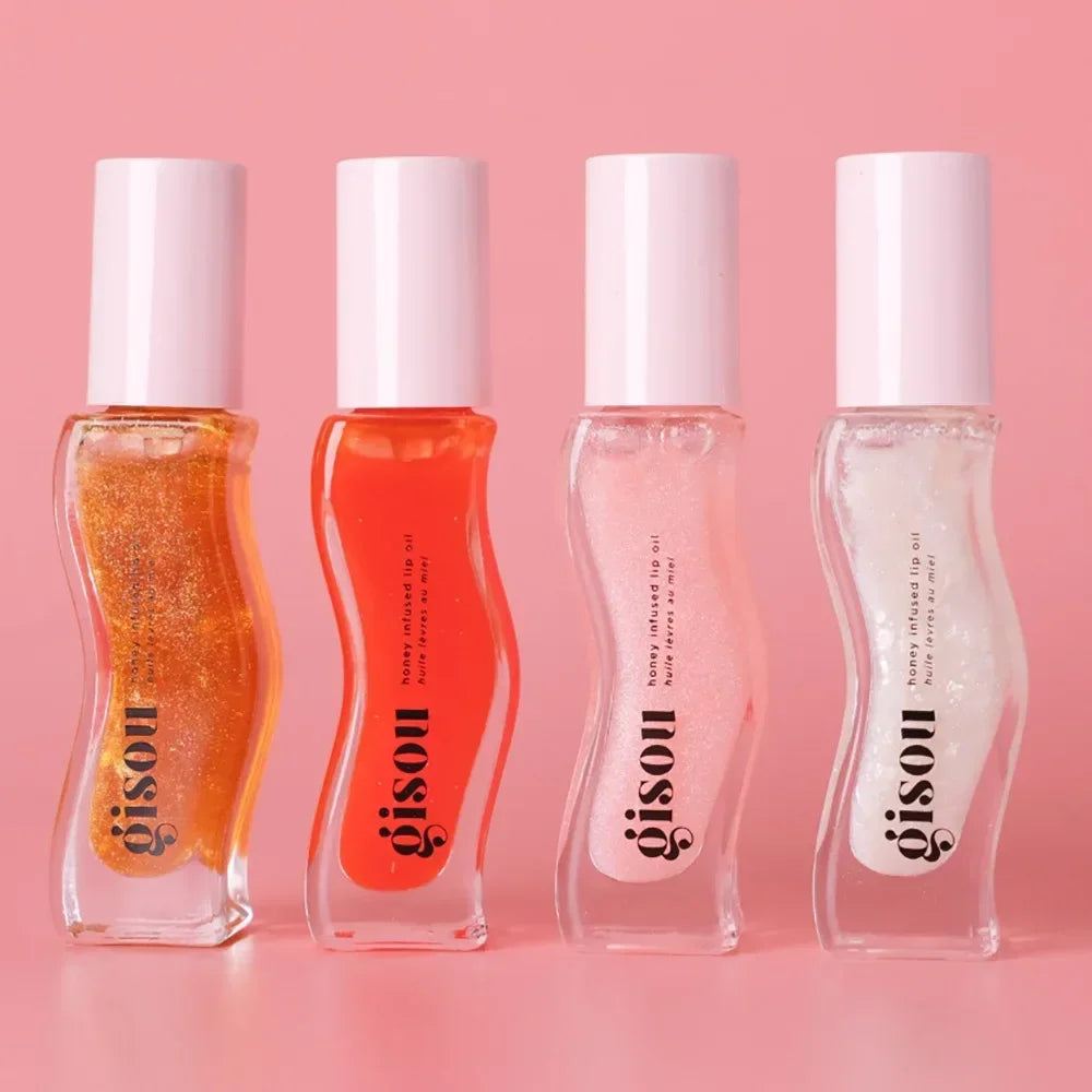Gisou Moisturizing Lip Balm Original Lip Oil Care Lip Benetitnt for Lips Plumping Exfoliating New Color RASPBERRY SWIR Gloss