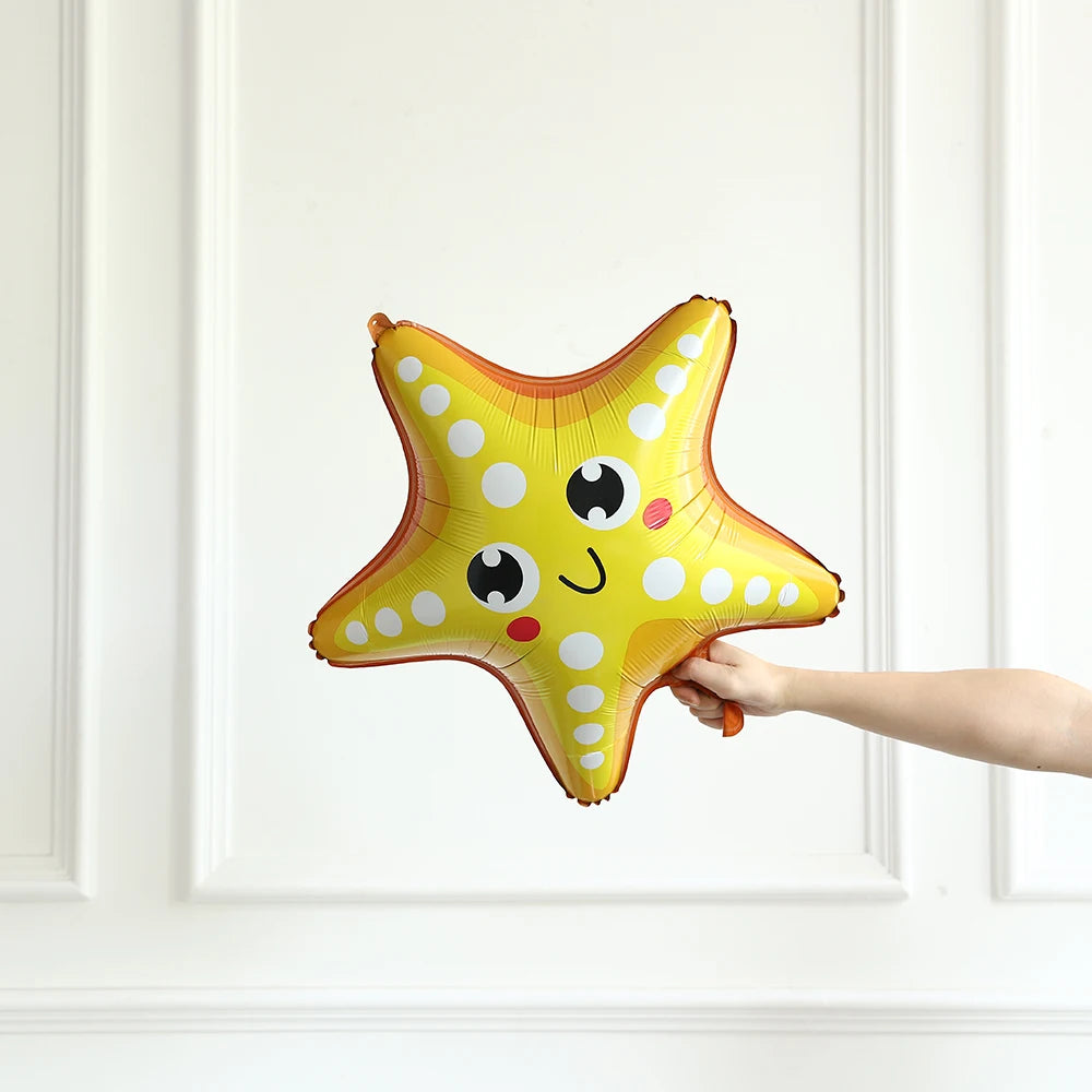 127Pcs Starfish Themed Balloon Garland Kit Beach White Twilight Blue Latex Balloon Ocean Hawaii Birthday Baby Shower Party Decor