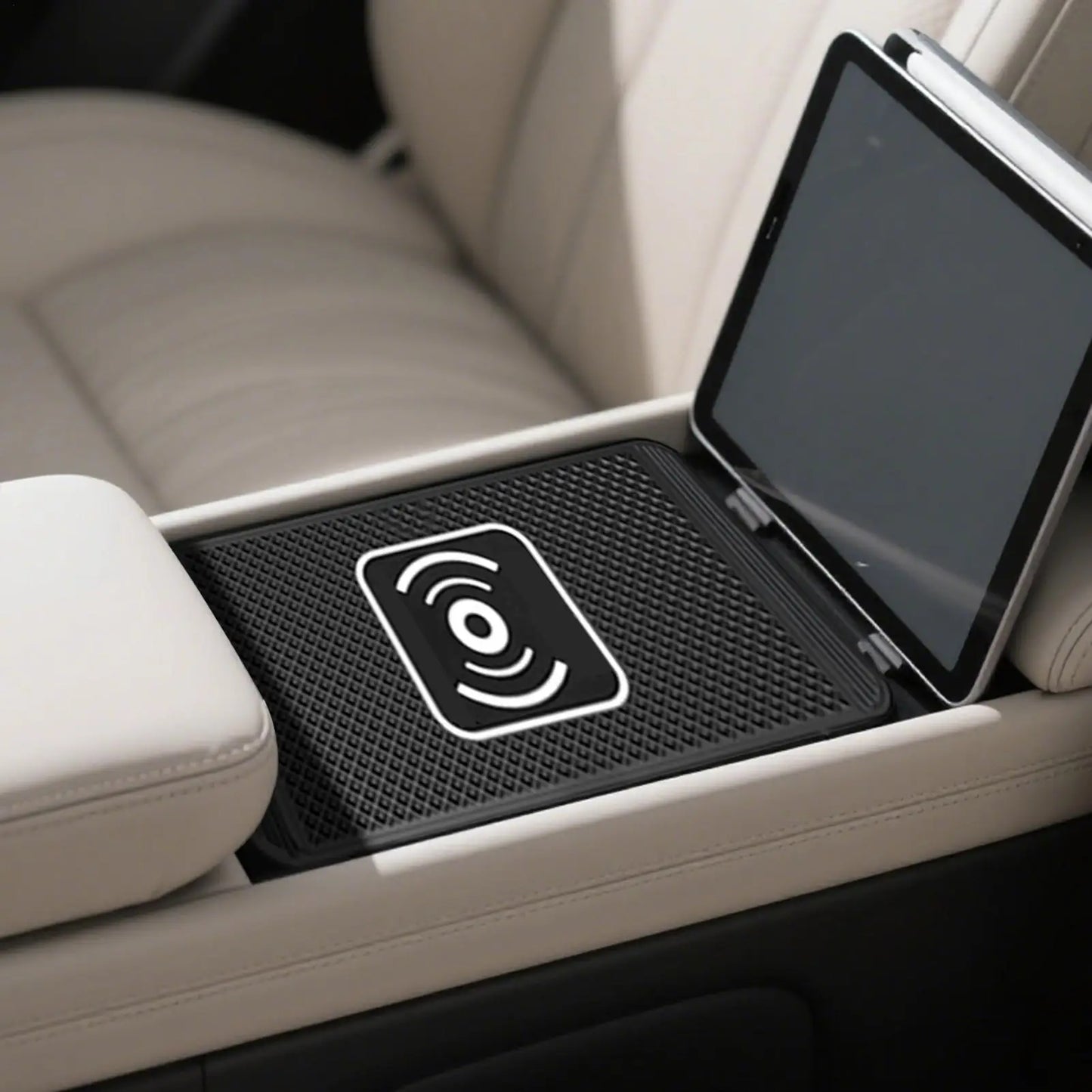Wireless Phone Charger Wireless Car Charger Pad For Car 39 Inch Cable Automatic Sensing Non-Slip Charging Mat For Phone Vehicle