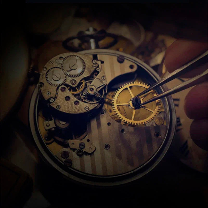 46cm Tianji Star Retro Rotating Gear Wall Clock Home Decorative Wall Clock Stylish Silent Scanning Movement Quartz Wall Clocks