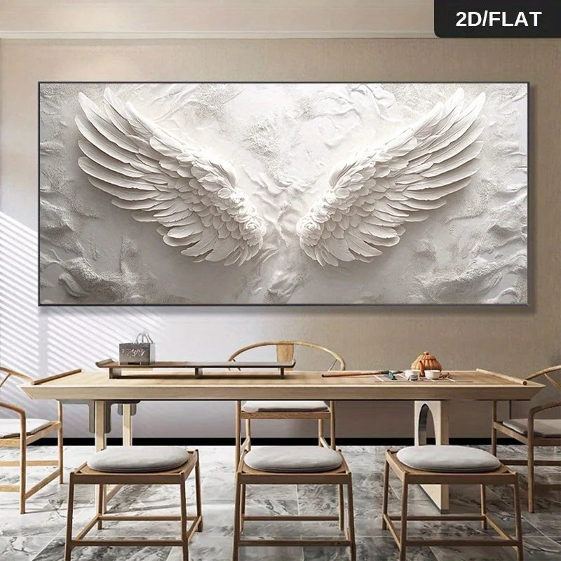 1pc Extra Large Abstract Angel Wings Wall Art Elegant Minimalist Painting Poster, for Living Room, Bedroom, No Frame Wall Decor