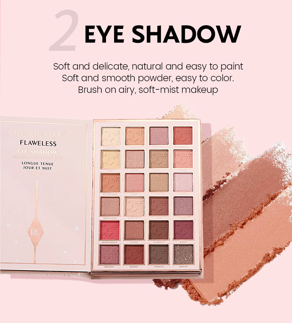 The makeup magic book contains eye shadow, lip gloss, powder blusher highlight, an ideal gift for women in holiday parties