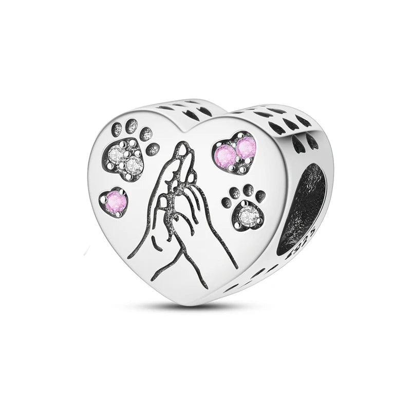 925 Sterling Silver Pink Series Charms Bow Tie Girl Cake Princess Beads Pendant Fit Original Bracelet DIY Jewelry Gift For Woman