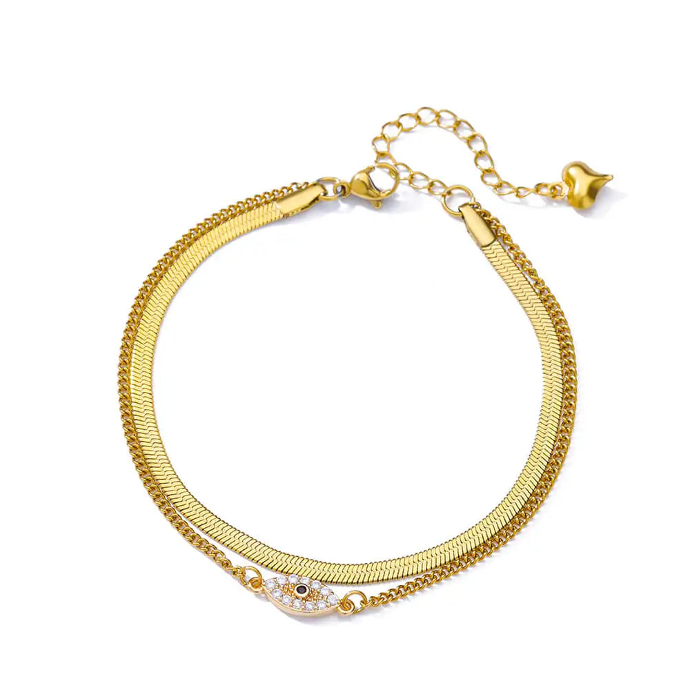 Elegant Zircon Flowers Bracelet For Women Girls Charm Gold Color Stainless Steel Plant Bracelets Luxury Designer Jewelry Gifts