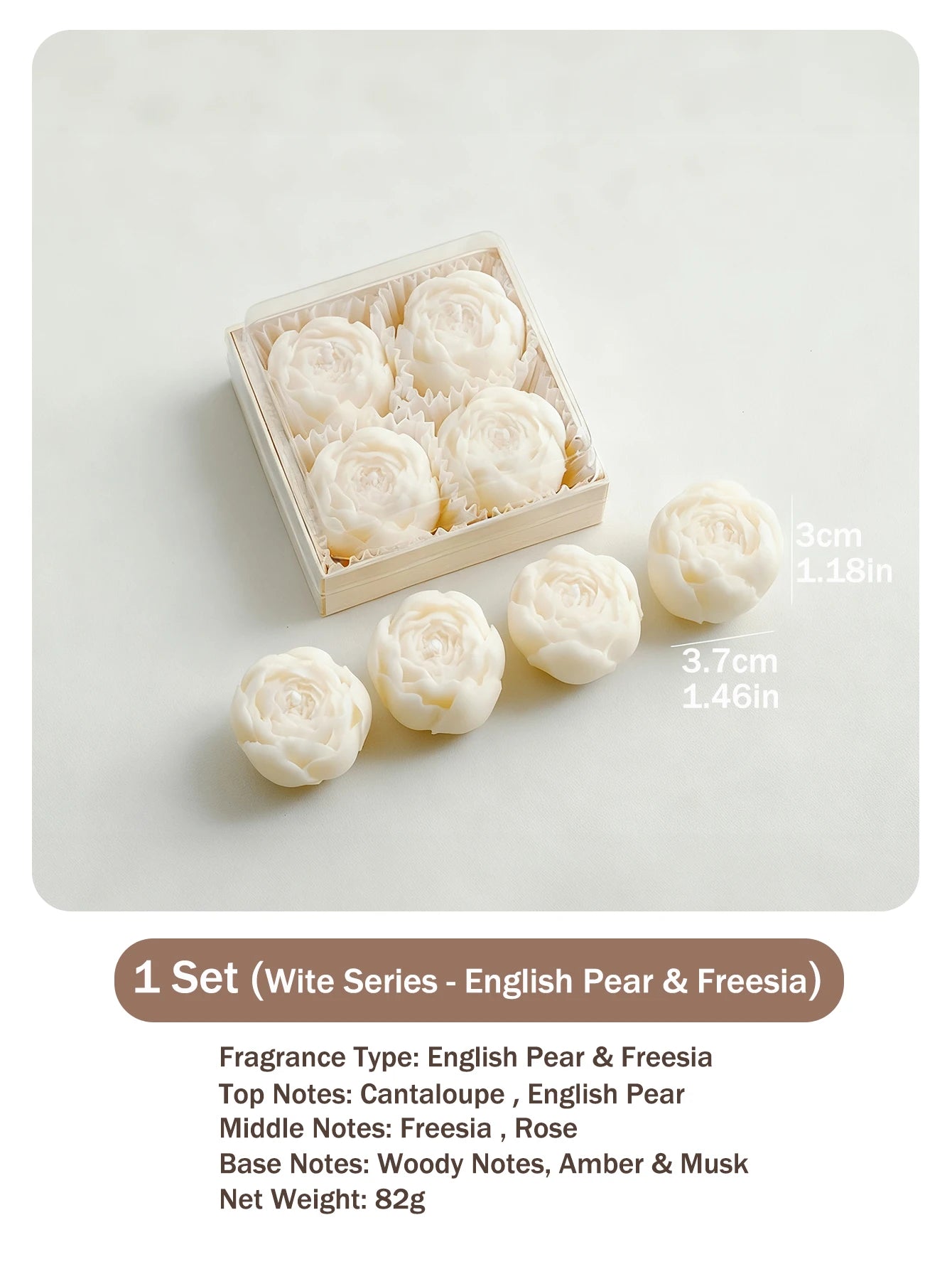 4-Pack Rose Scented Candle Gift Set ,Handmade, Elegant Room Decor, Gifts for women(Birthday/Valentine's Day/Wedding/Anniversary)