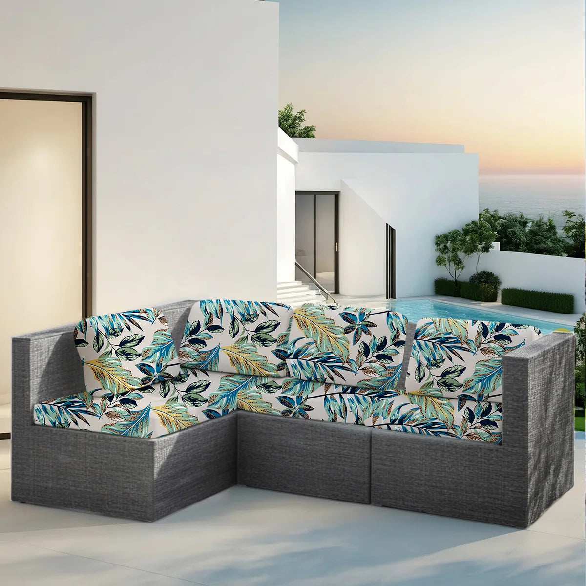 Breathable Couch Covers for Sectional Cat Scratch-resistant Sofa Cover Printed Stretch Sofa Slipcover Couch Cover Living Room