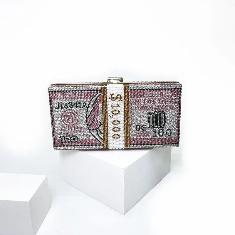 Fashion Bling Rhinestone Crystal Clutches Wedding Evening Bags Creative Tape Shaped Luxury Diamond Women Clutch Money Purse