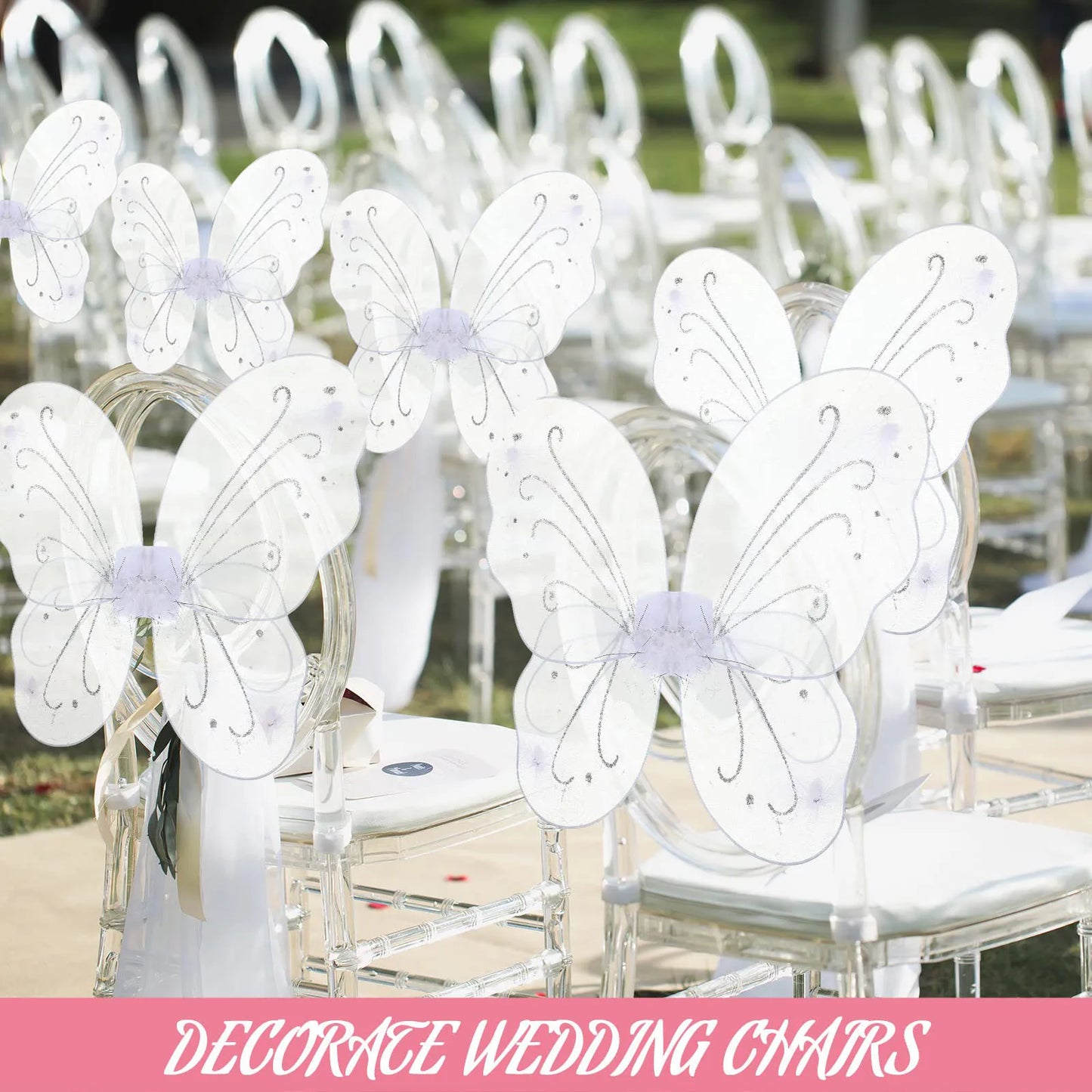 6-36 Pcs Fairy Wings Bluk Butterfly Wings Costume for Birthday Wedding Decoration Dress up Butterfly Favors Role Play Supplies