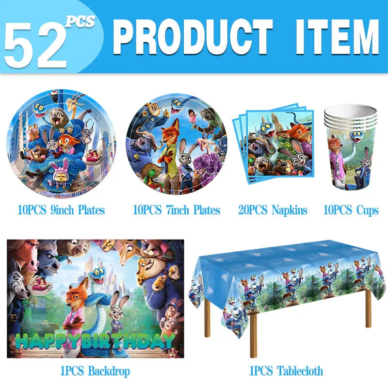 Disney Zootopia Birthday Party Decorations