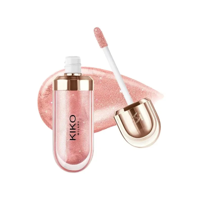 KIKO 3D Liquid Lip Glaze Transparent Lip Gloss Mirror Lipstick Nourishing Glossy Full Lips Not Fading Milk Tea Bean Paste Makeup