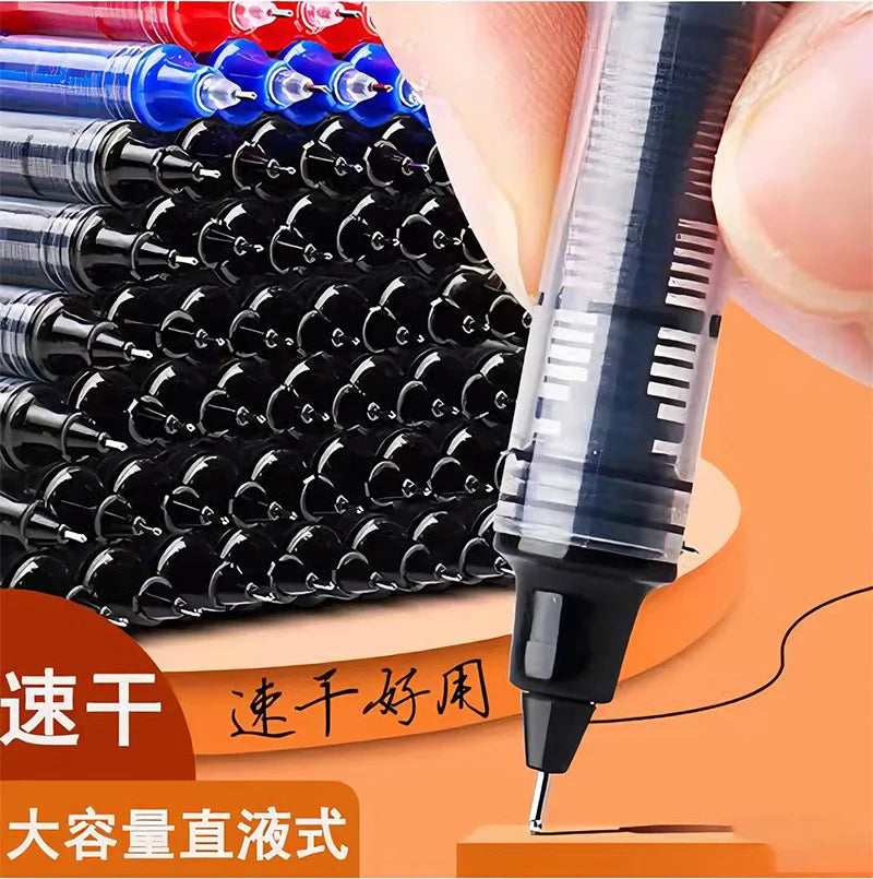 High Quality 0.5mm Quick Drying Fine Point Liquid Ink Pens Smooth Writing Comfortable Grip Non-Smudge for Office School Supplies