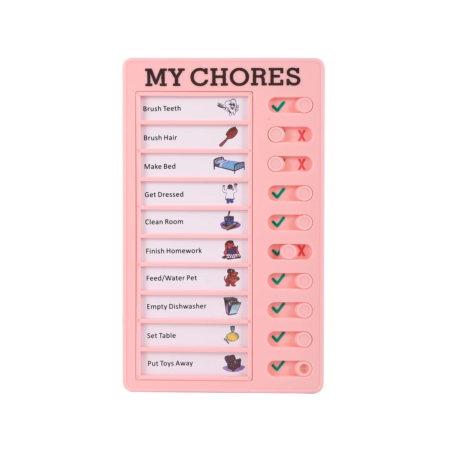 Reusable My Chores Checklist Task Board Daily Schedule Planner Memo Chore Chart Kid Responsibility Behavior Self Discipline Card
