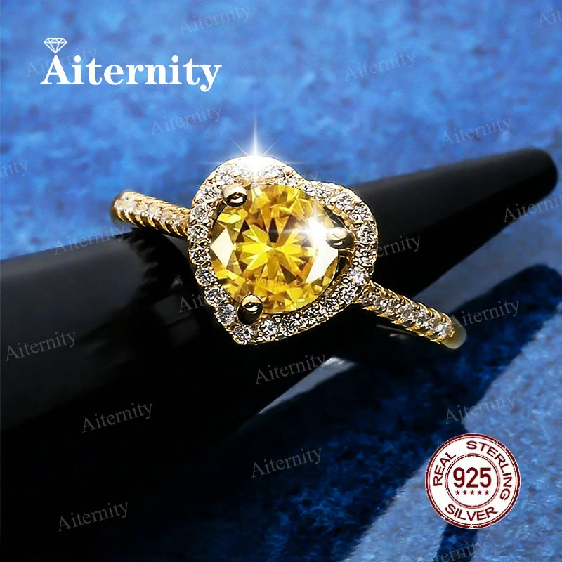Moissanite And Zircon Ring D VVS1 Adjustable Size S925 Sliver Wedding Rings for Women Jewelry Party Fashion Top Quality Ring