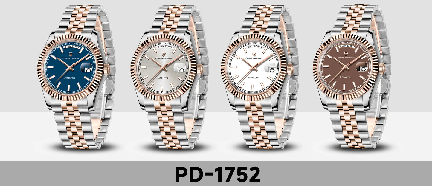 PAGANI DESIGN 2026 New Enamel Dial DD36 Luxury Silver Gold Automatic Watch For Men AR Sapphire crystal Mechanical Wristwatch Men
