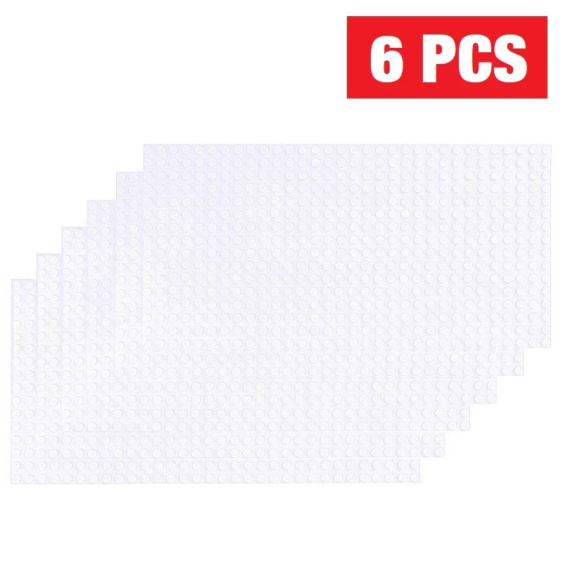 6PCS Classic Base Plate 32x32 16x32 Dots Baseplate Bricks DIY Assembly ABS Plastic Building Blocks Compatible Brand Figures City
