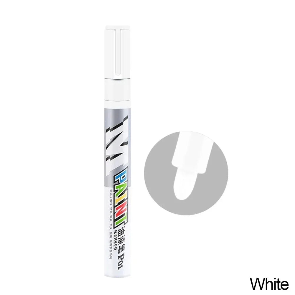 Car paint scratches repair brush pen waterproof water paint marker pen car tire tread care automotive  black white red silver
