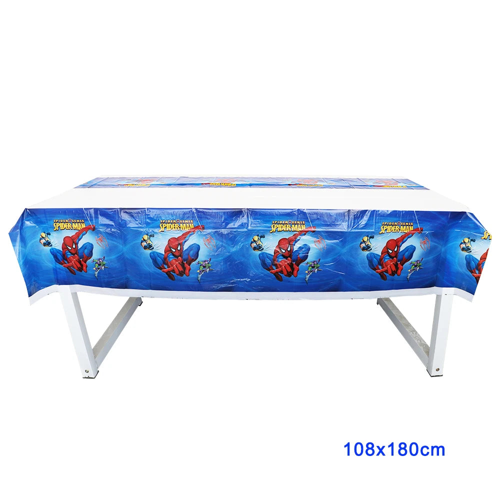 Spider Man Birthday Party Decor Paper Cups Plates Tablecloth For Kids Boy Spiderman Baby Shower Party Decorations Party Supplies