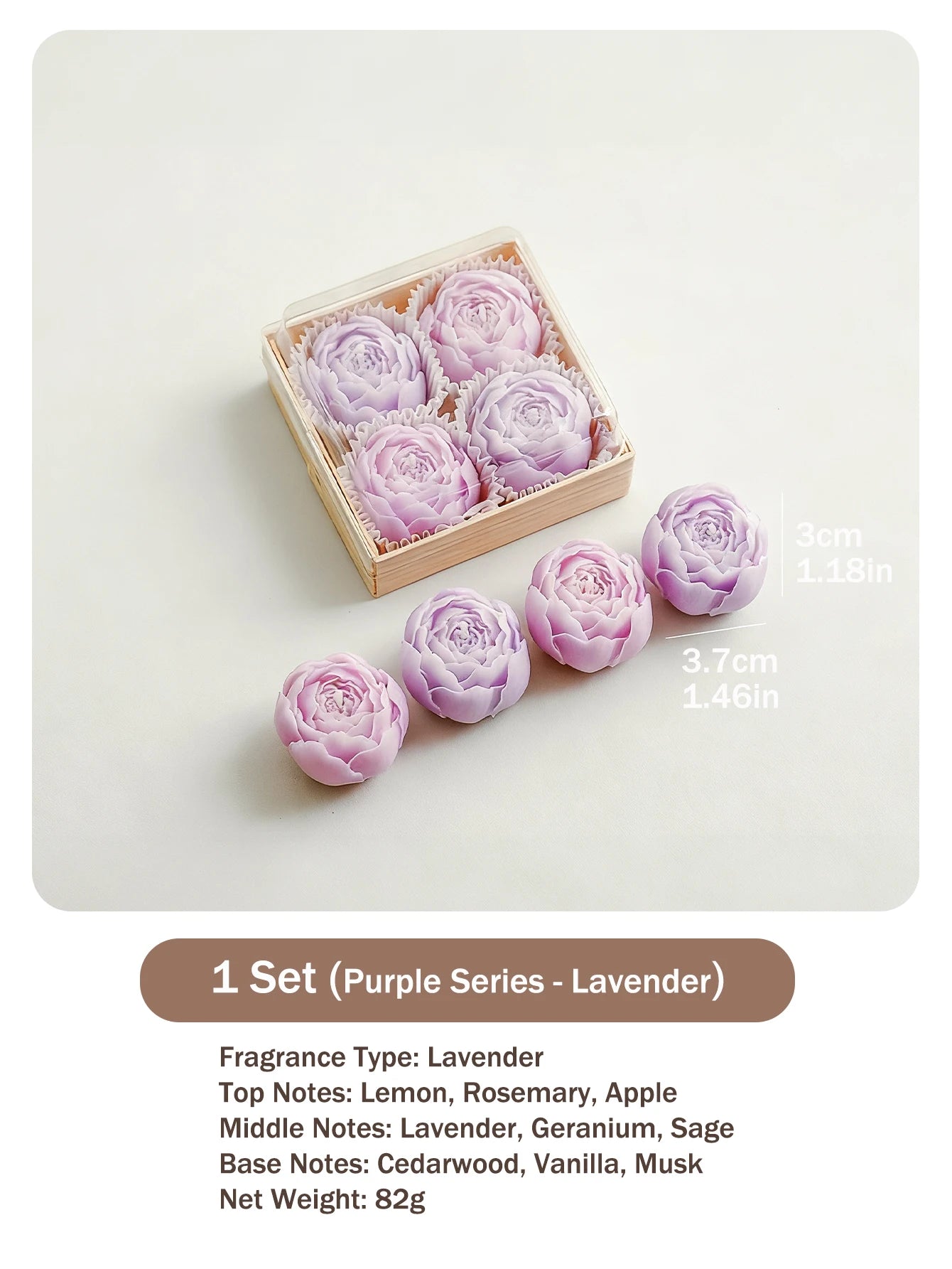 4-Pack Rose Scented Candle Gift Set ,Handmade, Elegant Room Decor, Gifts for women(Birthday/Valentine's Day/Wedding/Anniversary)