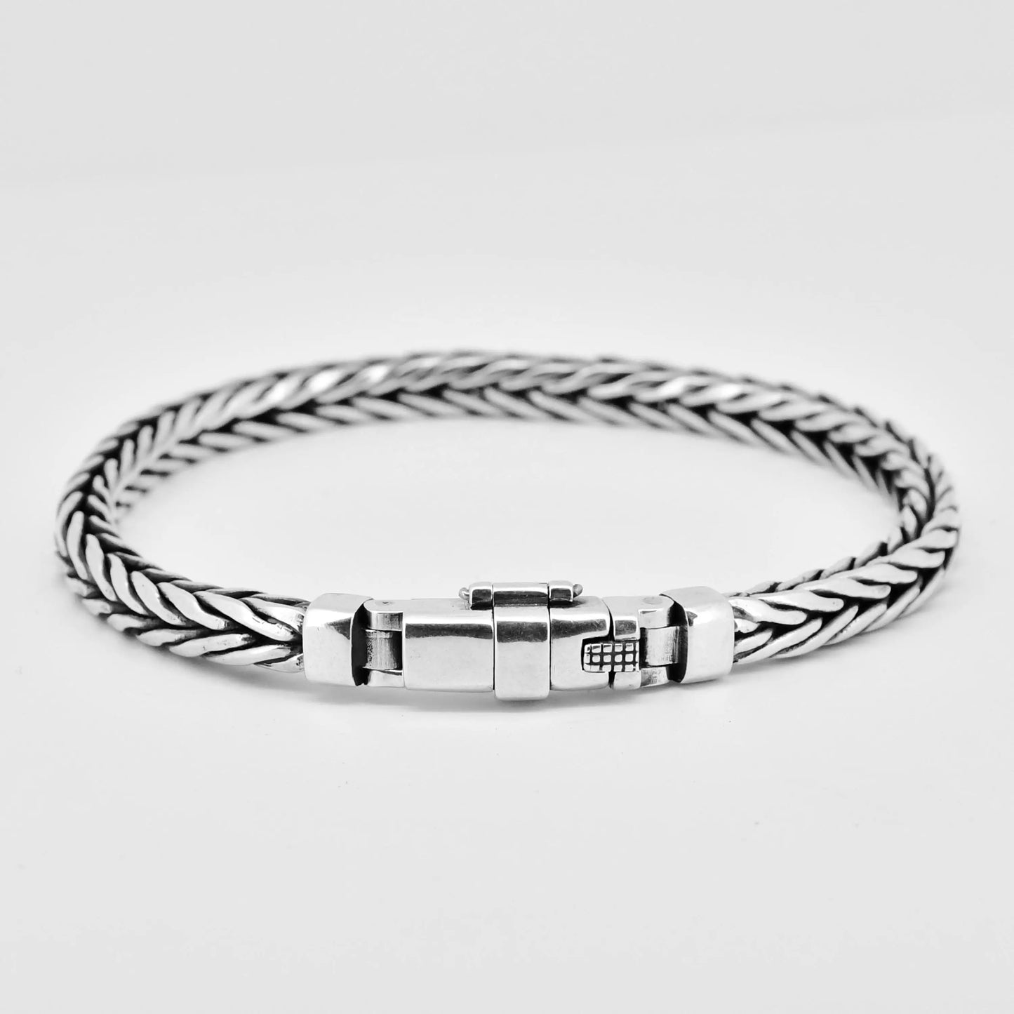 S925 Sterling Silve Twisted Bracelets For Men Hip Hop Handmade Exquisite Unique Fashion Jewelry Gift Factory Price