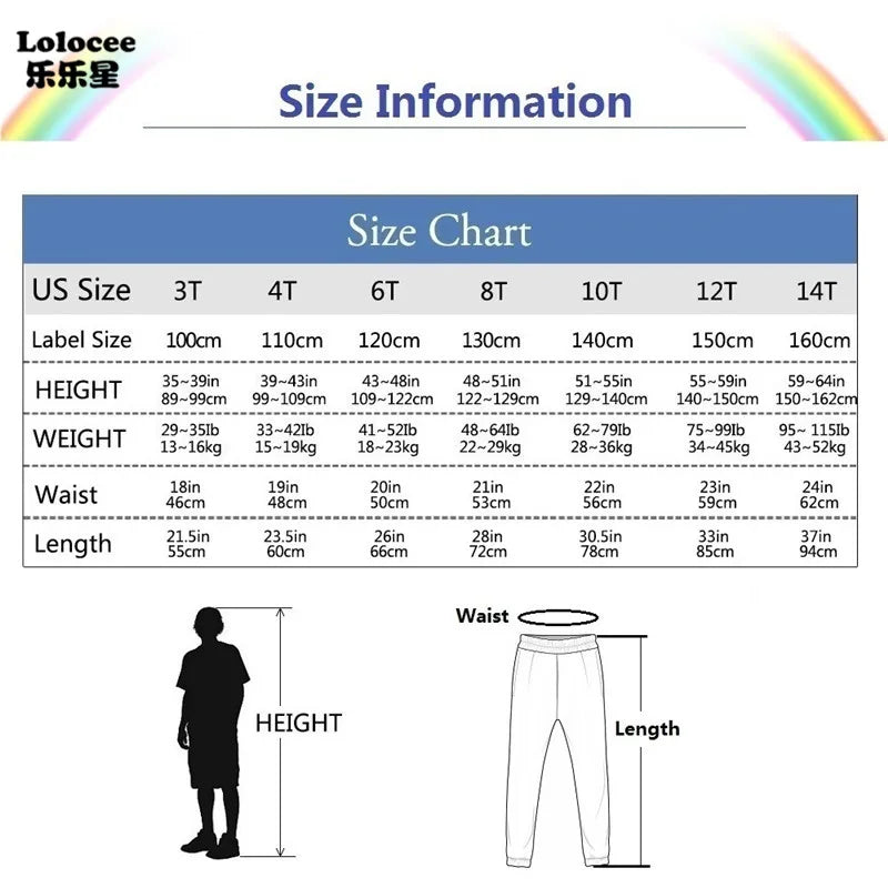 New Arrival Kids Elastic Pants Spring Autumn Cotton Girls Flower Heart Print Pocket Jogger Sweatpants Girls Clothing 3-14 Years