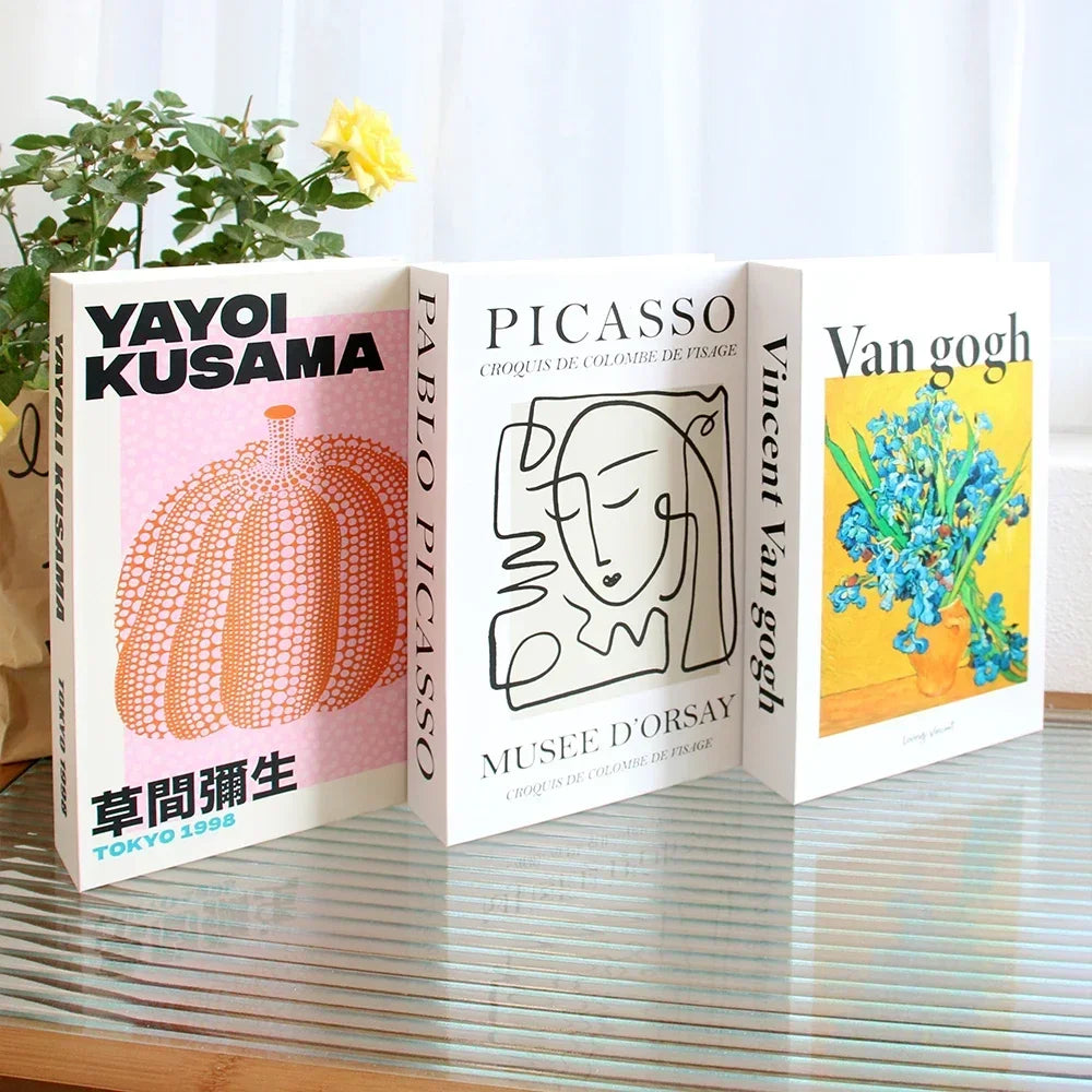 3Pcs Foldable Fashion Fake Books Living Room Decoration Designer Books Coffee Table Ornaments Club Hotel Room Villa Prop Books