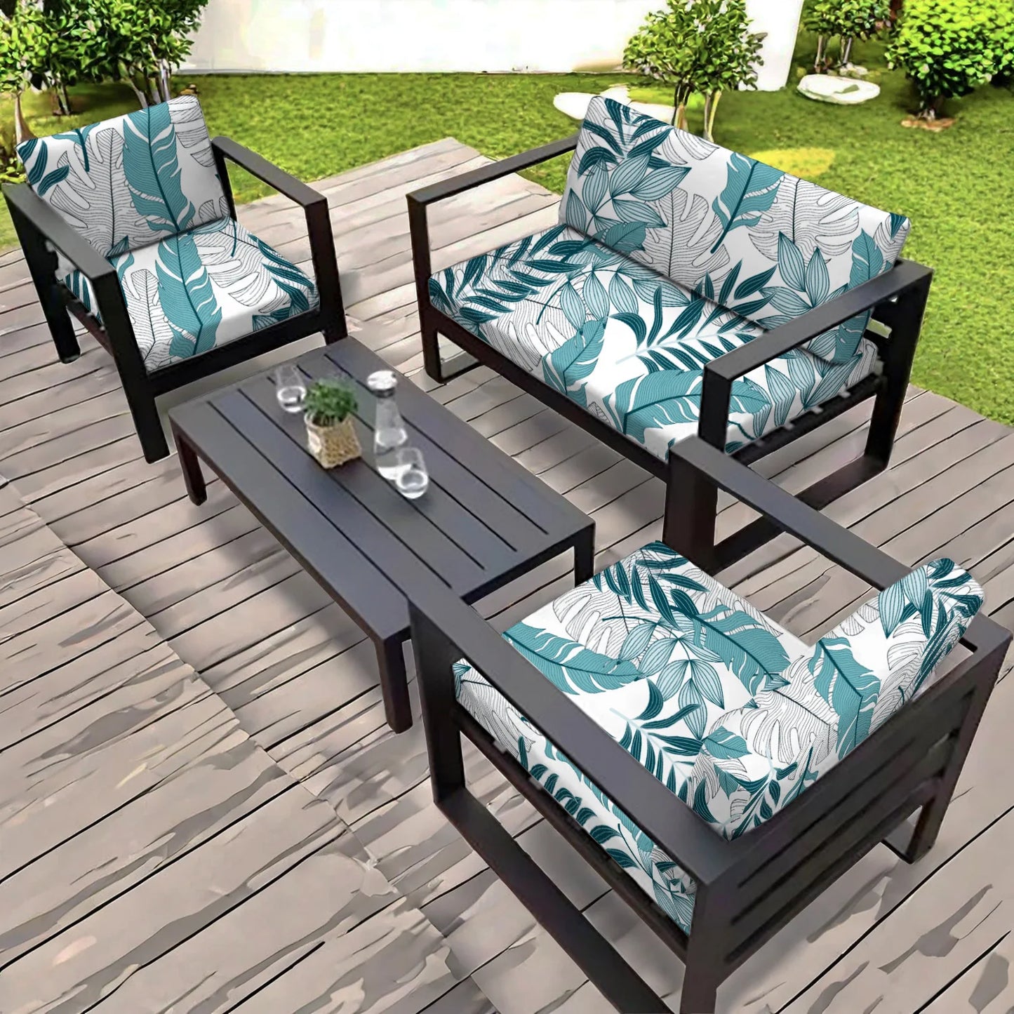 1PC Patio Stretch Sofa Cushion Covers Outdoor Cushion Cover Replacement Couch Slipcover Flexibility Porch Furniture Protector
