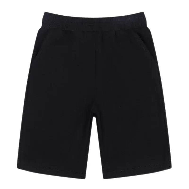 3-14years Boys Summer Shorts Solid Cotton Kids Short Sweatpants Children Elastic Waist Half Pants
