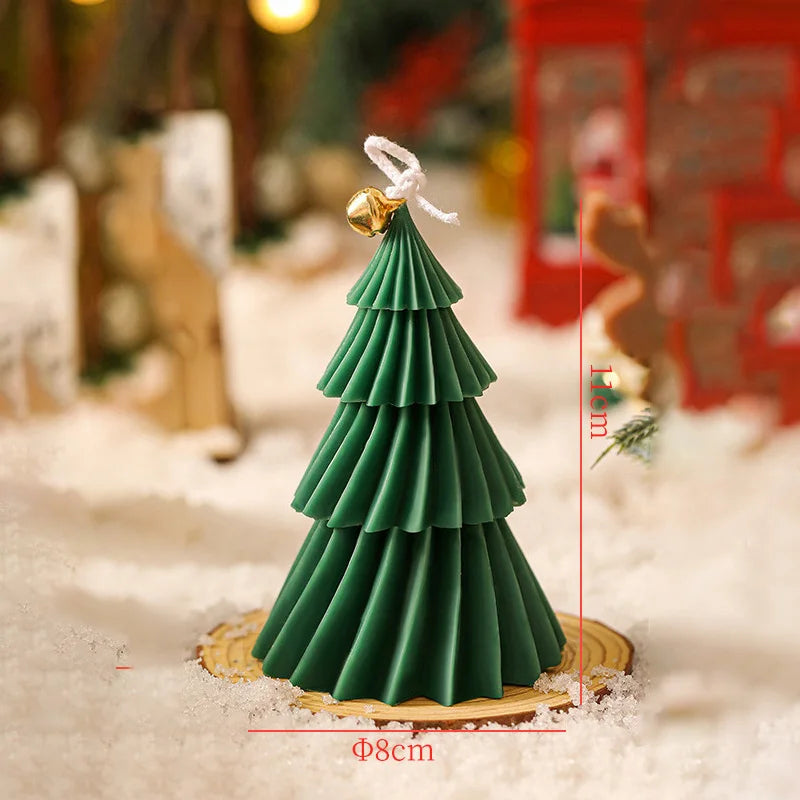 3D Christmas Tree Candle Silicone Mold DIY Christmas Candle Making Kit Handmade Soap Plaster Resin Baking Tools Holiday Gifts