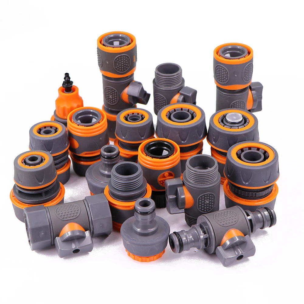 Garden Hose Quick Connector 1/2 3/4 Inch Pipe Coupler Stop Water Connector for Car Wash 20/16mm Irrigation Tube Repair Joints